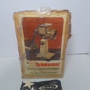 Rival Grind-O-Mat 303 Vintage Meat Grinder Food Chopper Grind-O-Matic